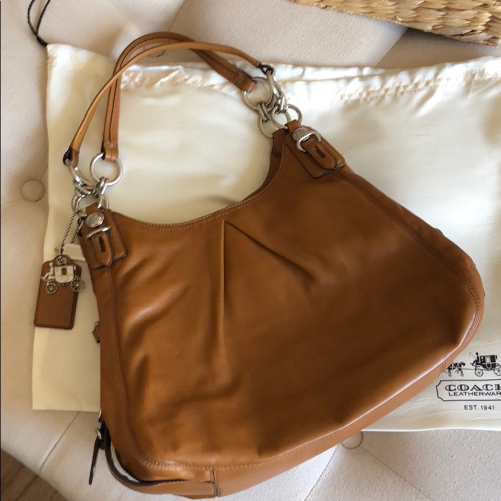 Coach Madison Maggie hobo bag in saddle